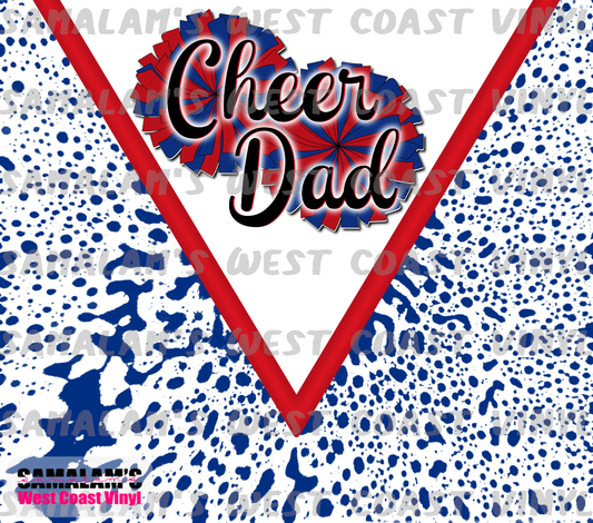 Cheer Dad - Red Blue - Tumbler Wrap