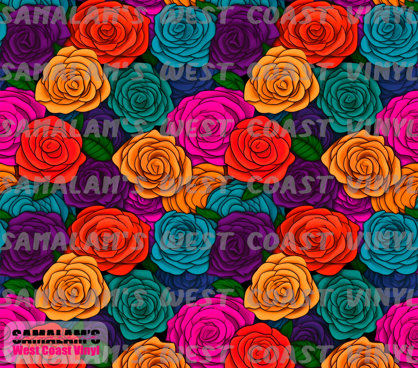Colourful Roses - Tumbler Wrap