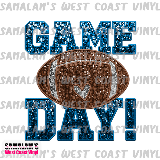 Embroidery - Game Day - Teal - Clear Cast Decal