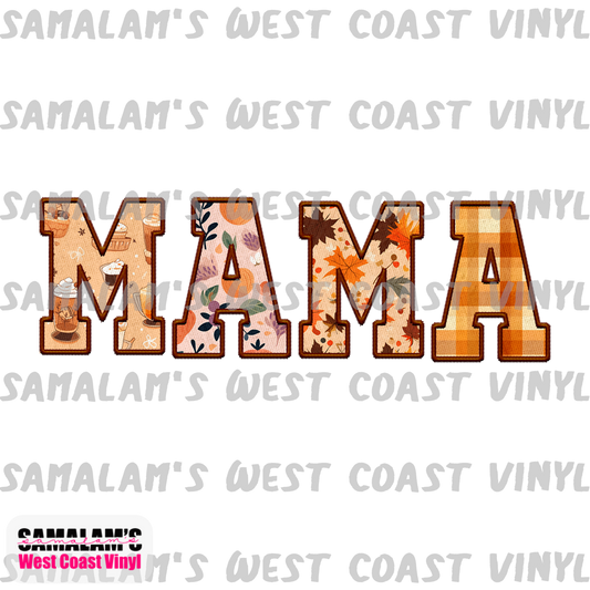 Embroidery - Mama - Clear Cast Decal