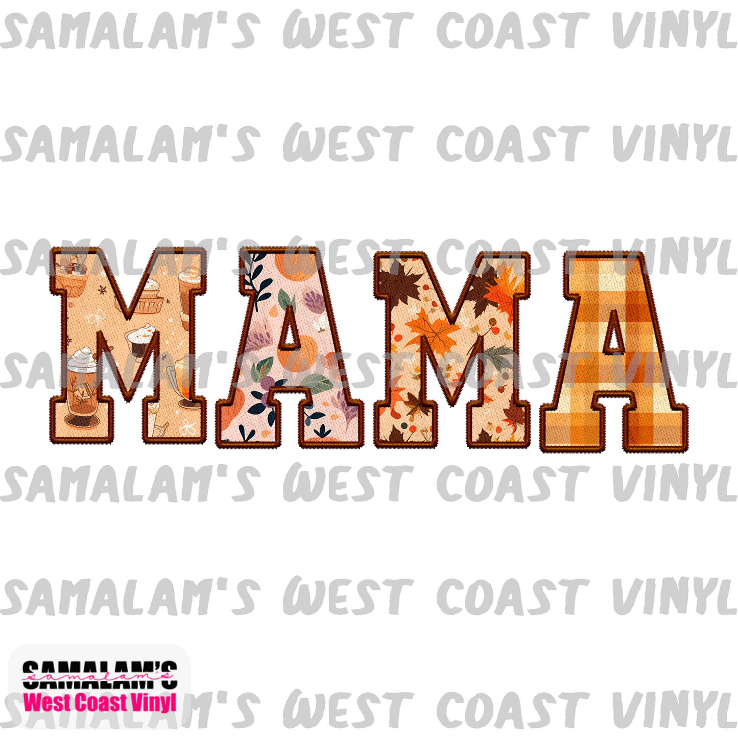 Embroidery - Mama - Clear Cast Decal