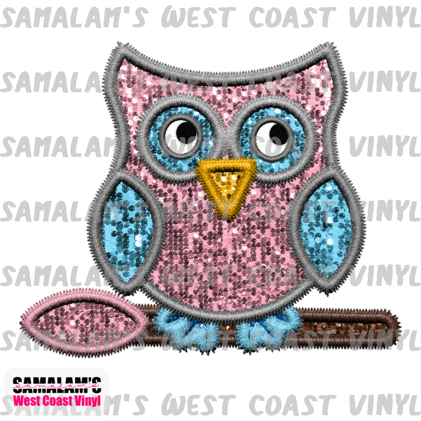 Embroidery - Owl - Clear Cast Decal