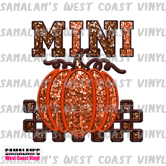 Embroidery - Pumpkin - Mini - Clear Cast Decal