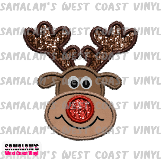 Embroidery - Reindeer Boy - Clear Cast Decal