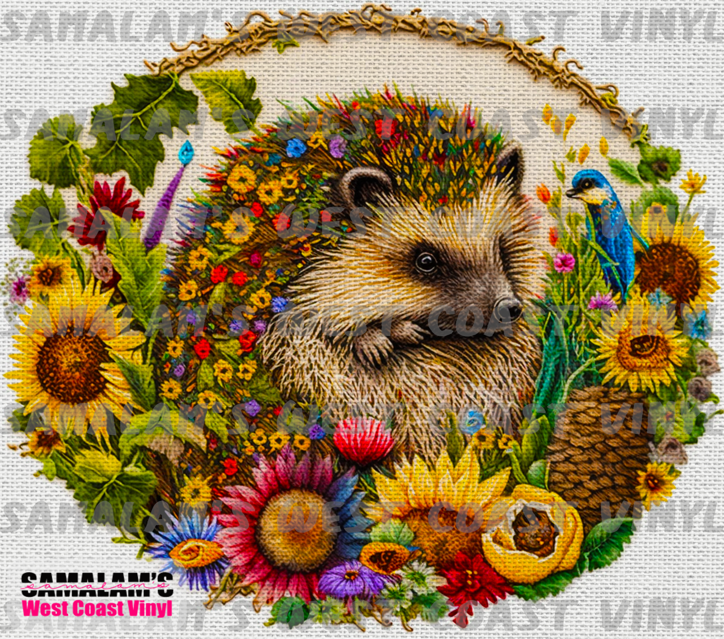 Embroidery hedgehog - Tumbler Wrap
