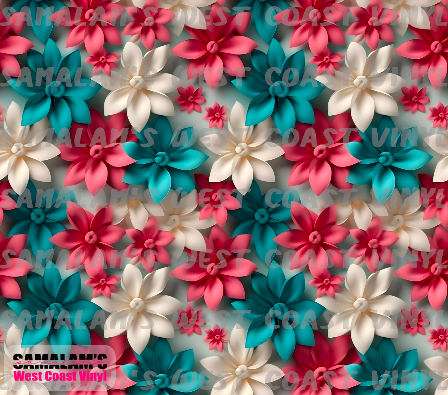Flowers 3D - 20 - Tumbler Wrap