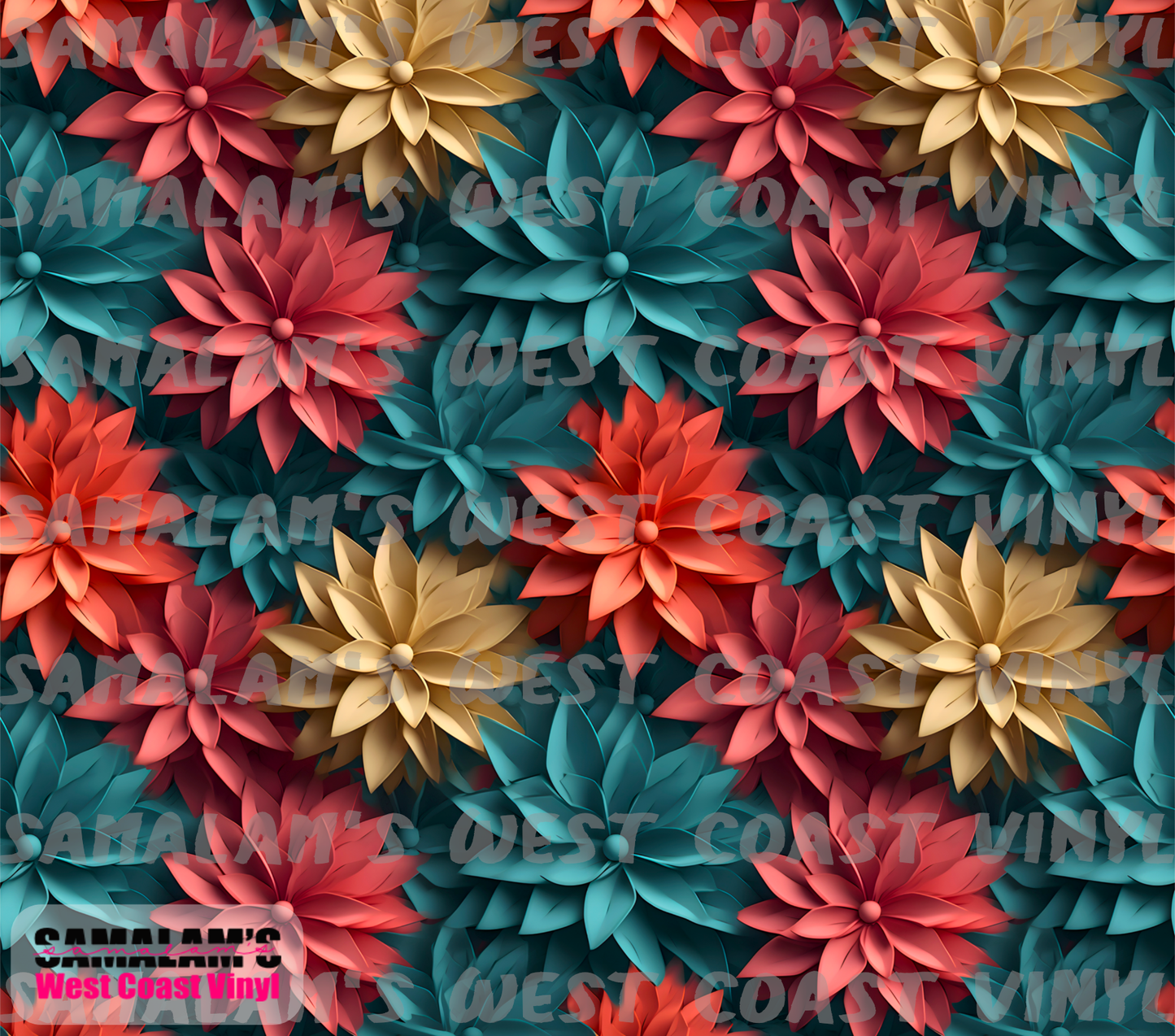 Flowers 3D - 24 - Tumbler Wrap