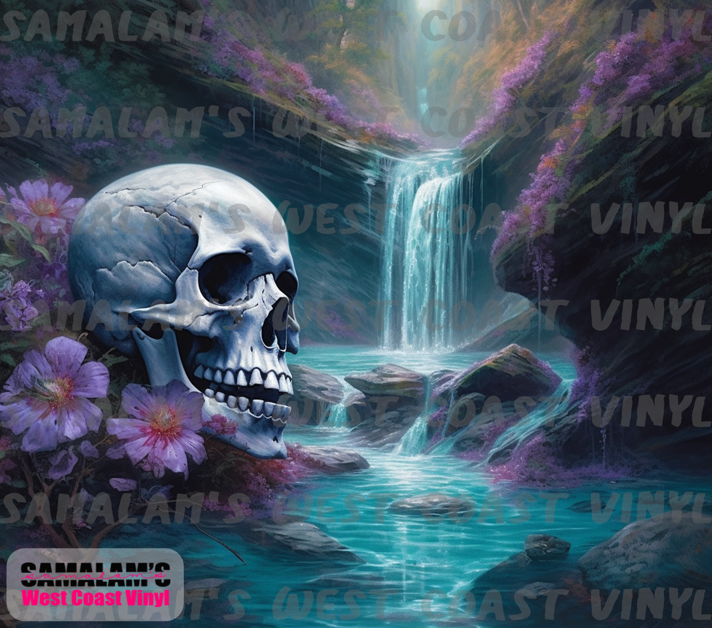 Skull - 64 - Waterfall - Tumbler Wrap