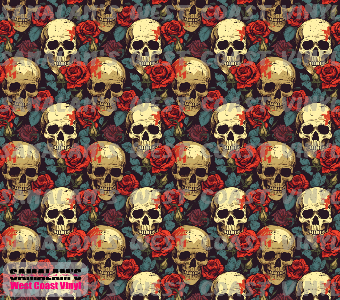 Skull & Roses - 2 - Tumbler Wrap