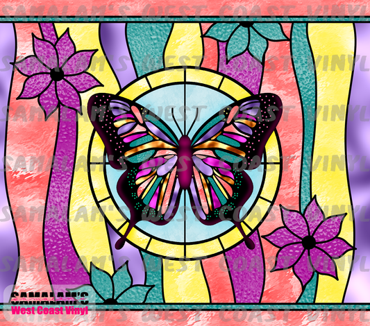 Stained Glass - Butterfly - Tumbler Wrap