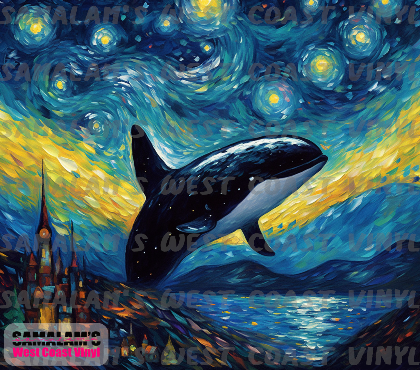 Starry Sky - Killer Whale - Tumbler Wrap