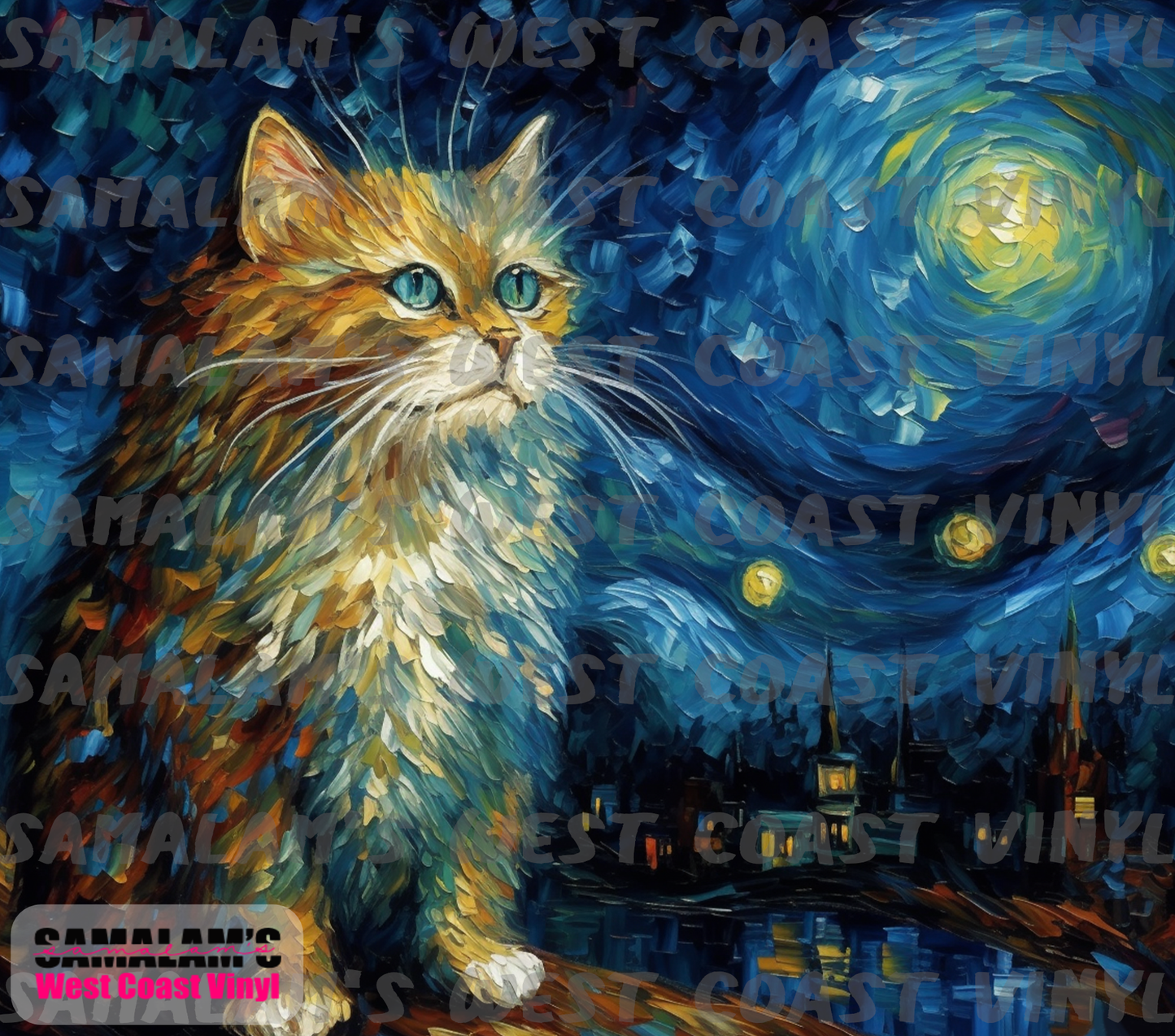 Starry Sky - Persian Cat - Tumbler Wrap