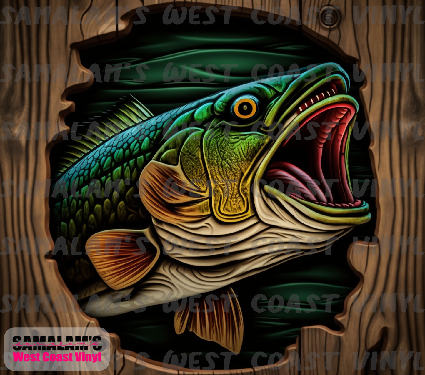 Wood - Fish - Tumbler Wrap