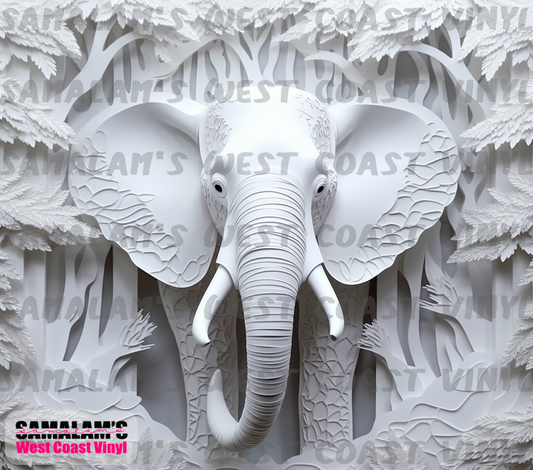 Elephant - 3D - 3 - Tumbler Wrap
