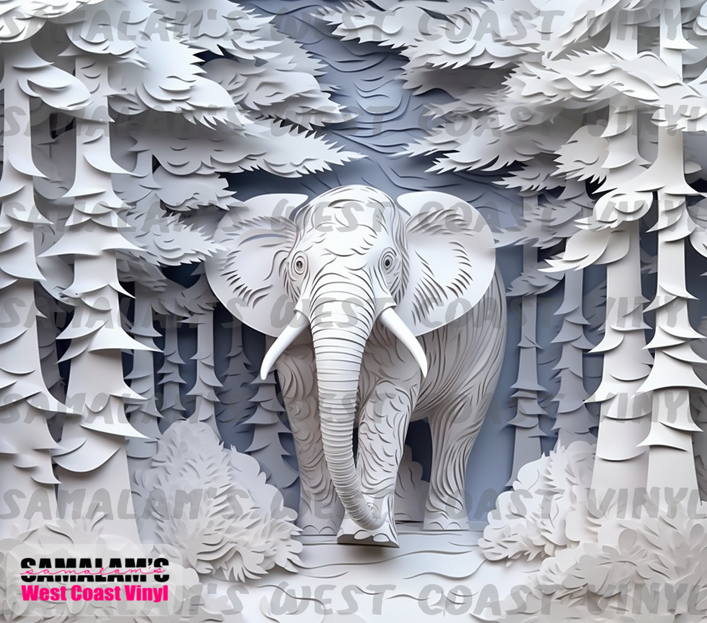 Elephant - 3D - 4 - Tumbler Wrap