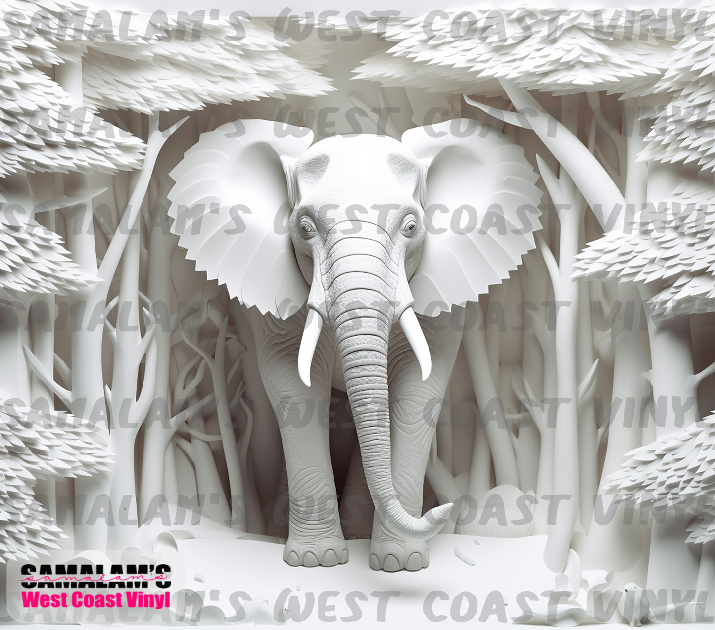 Elephant - 3D - 9 - Tumbler Wrap