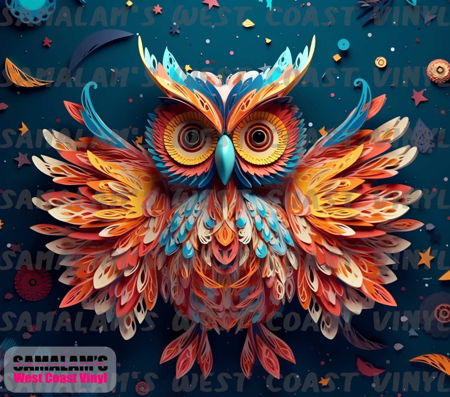 Owl 3D - 10 - Tumbler Wrap