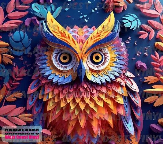 Owl 3D - 11 - Tumbler Wrap