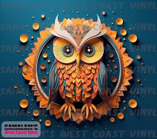 Owl 3D - 13 - Tumbler Wrap