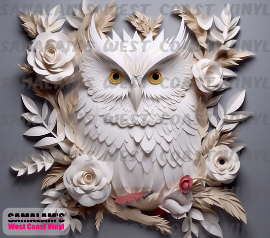 Owl 3D - 2 - Tumbler Wrap