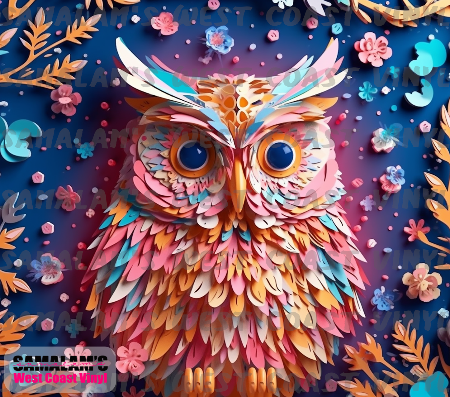 Owl 3D - 8 - Tumbler Wrap