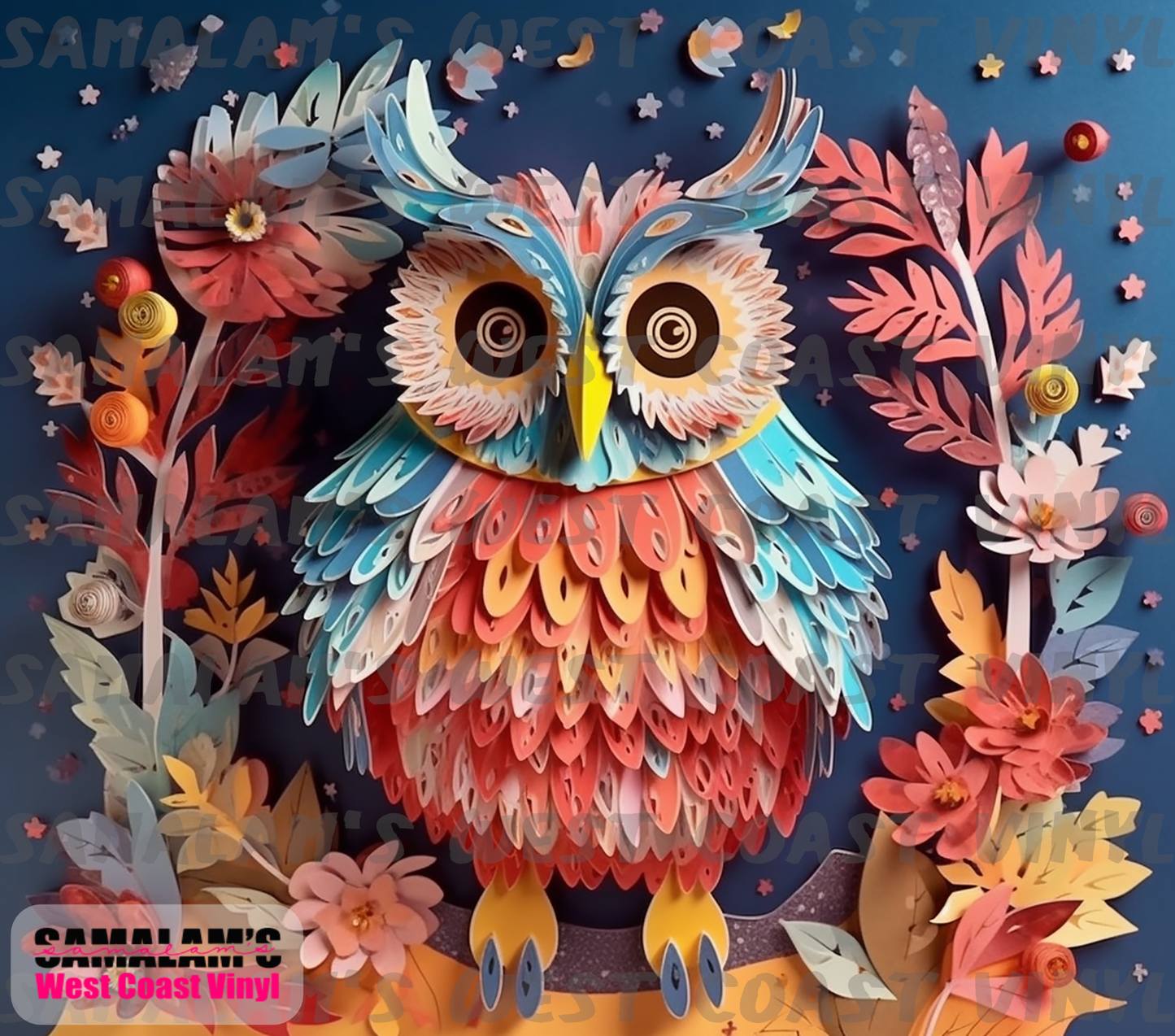 Owl 3D - 9 - Tumbler Wrap
