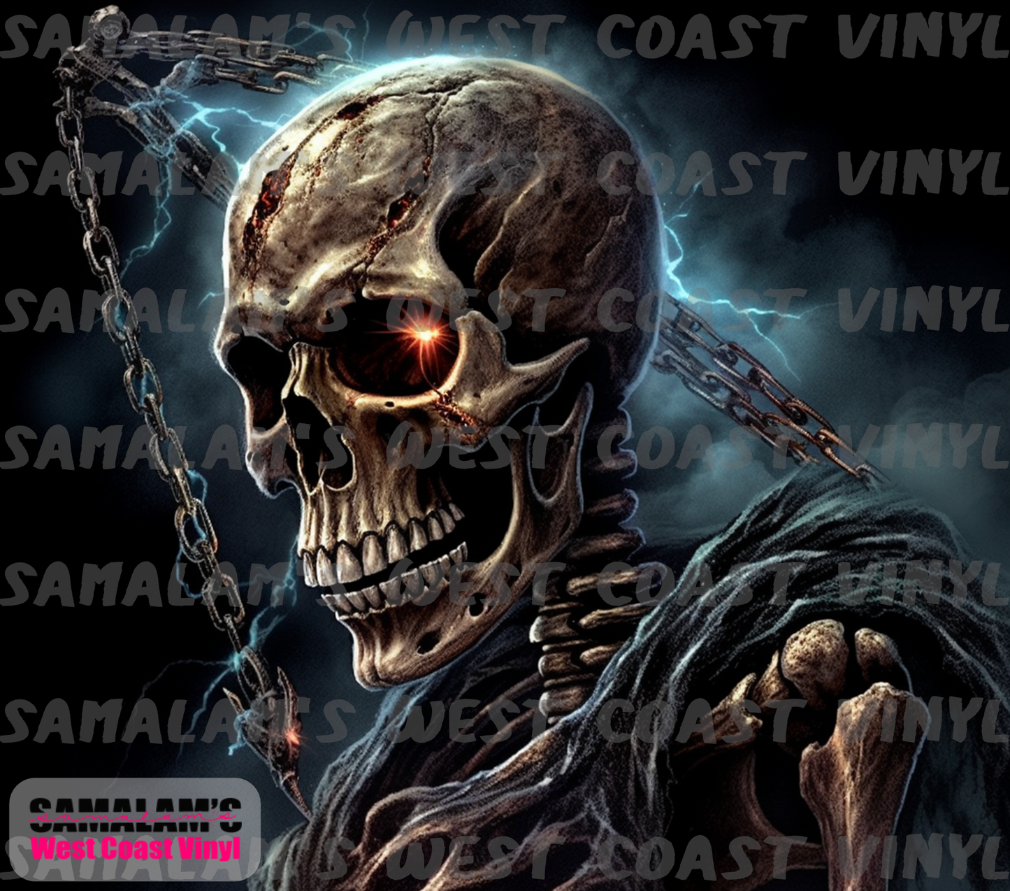 Skull - 80 - Evil Chains - Tumbler Wrap