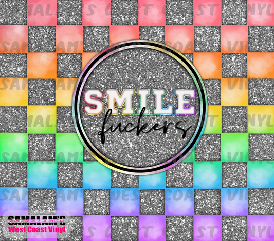 Smile Fuckers - Checkered - Tumbler Wrap