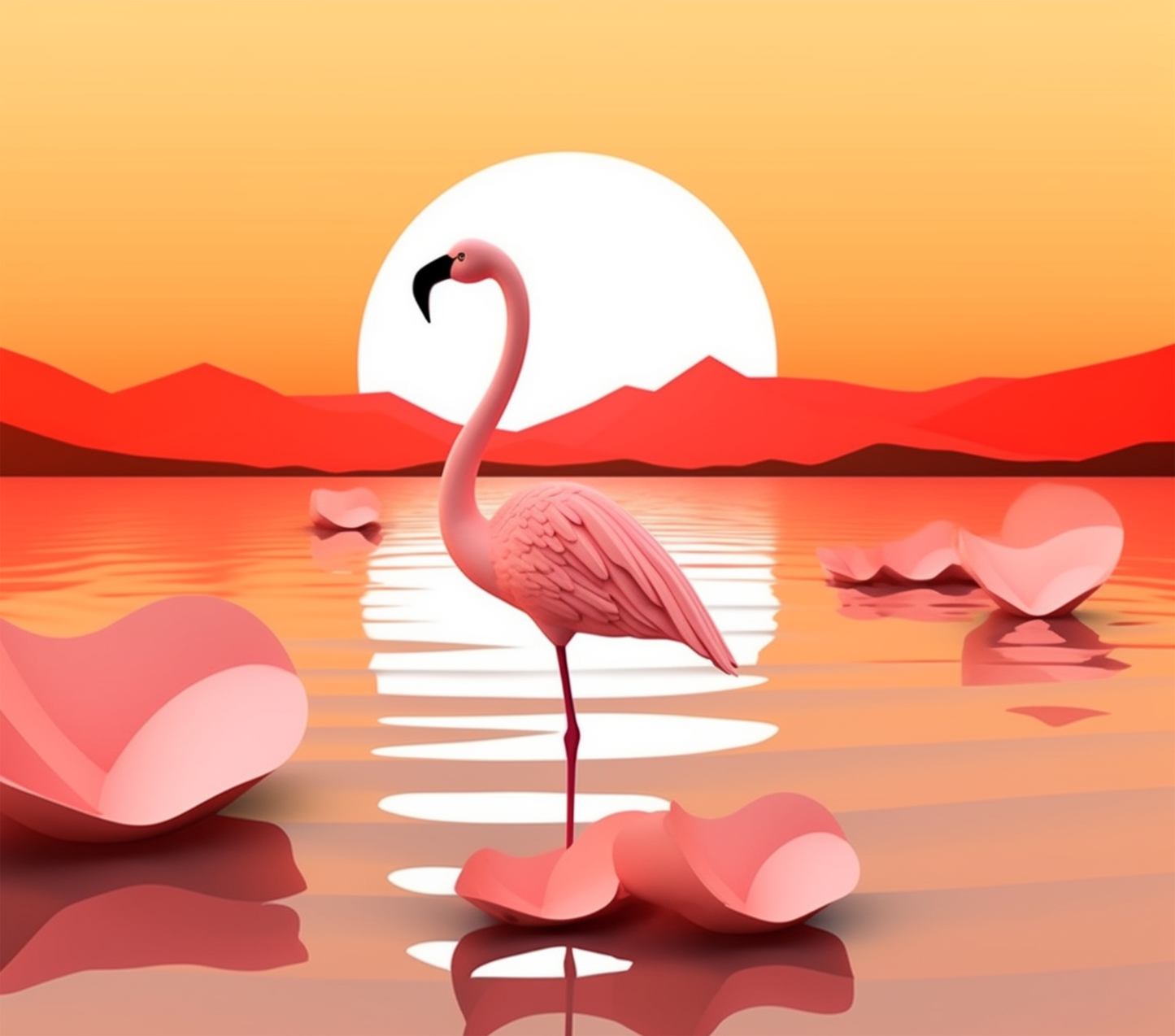 Flamingo - 3D - 4 - Tumbler Wrap