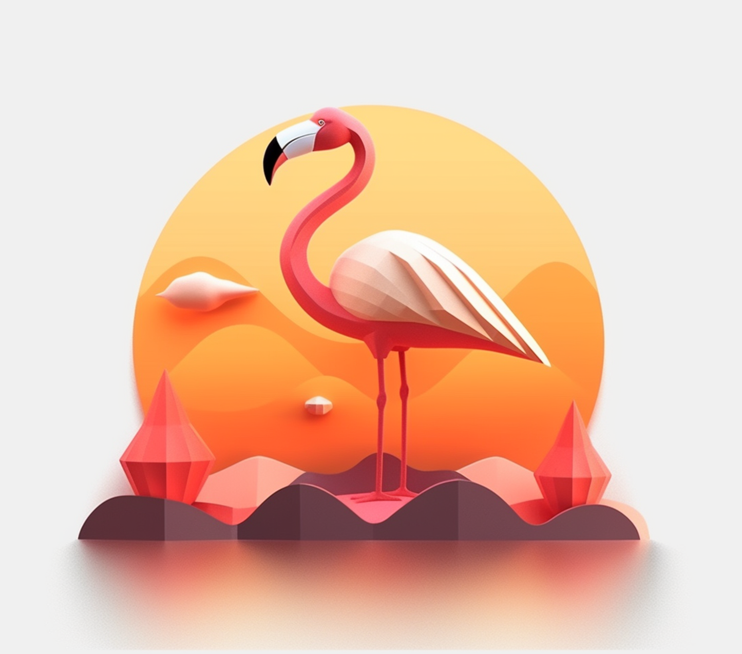 Flamingo - 3D - 5 - Tumbler Wrap