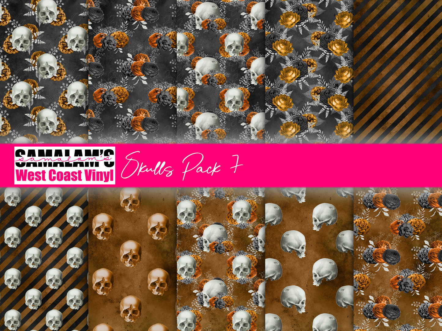 Skulls - Pack 6 (Seamless)