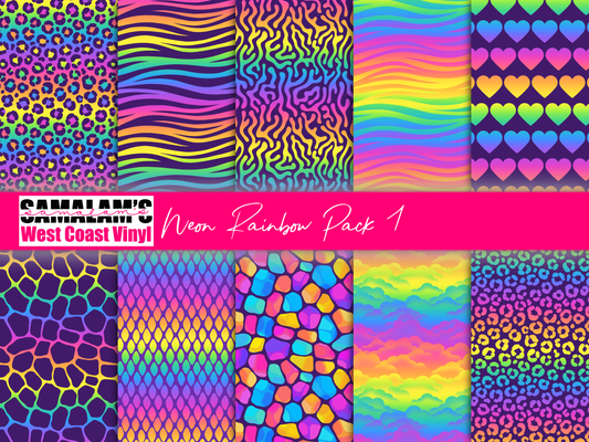 Neon Rainbow - Pack 1 (Seamless)