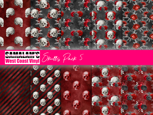 Skulls - Pack 5 (Seamless)