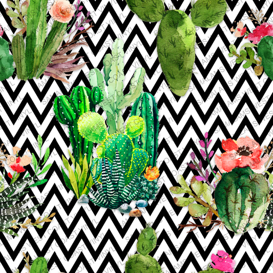 Watercolour Cactus - Pack 1 (Seamless)