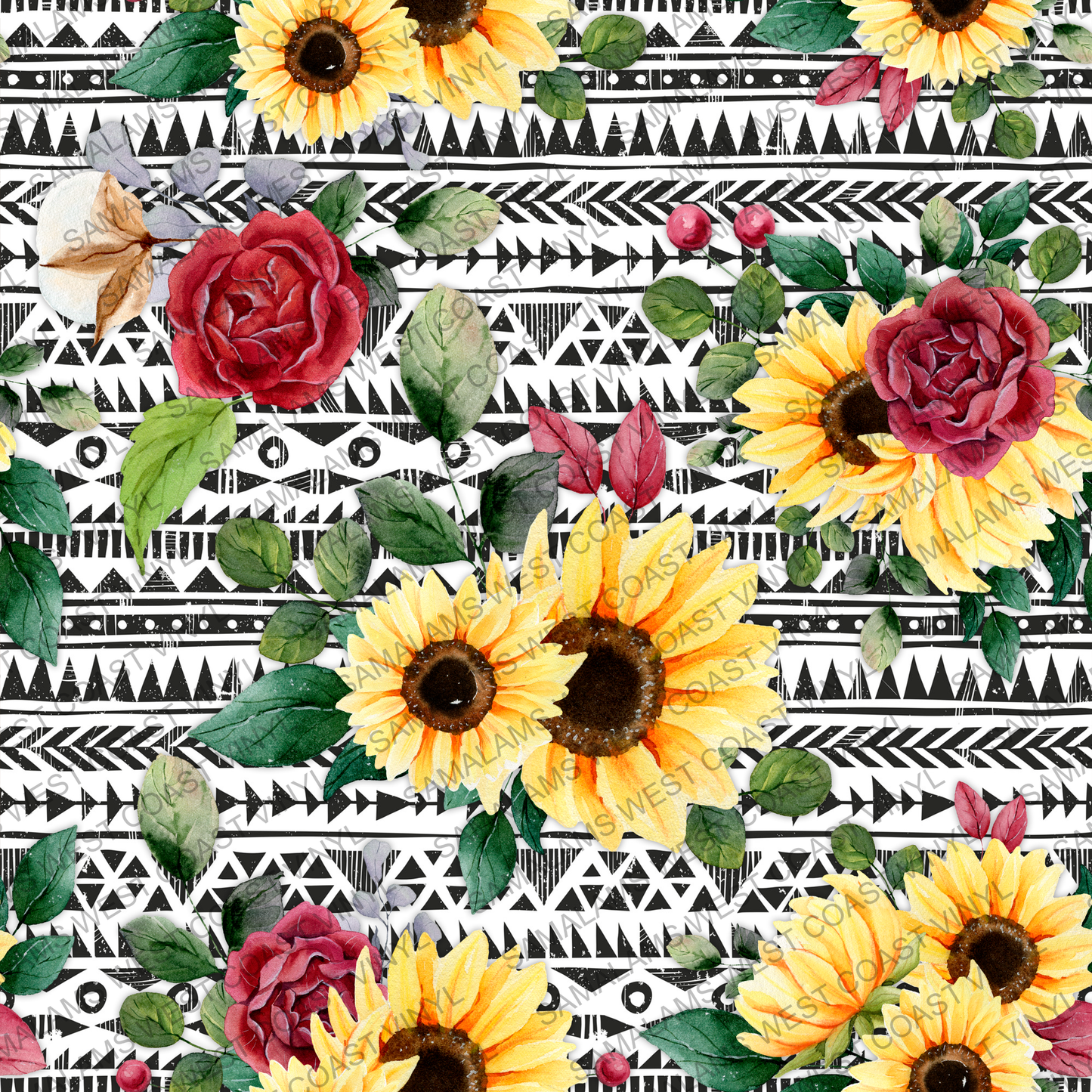 Aztec Floral - Pack 1 (Seamless)