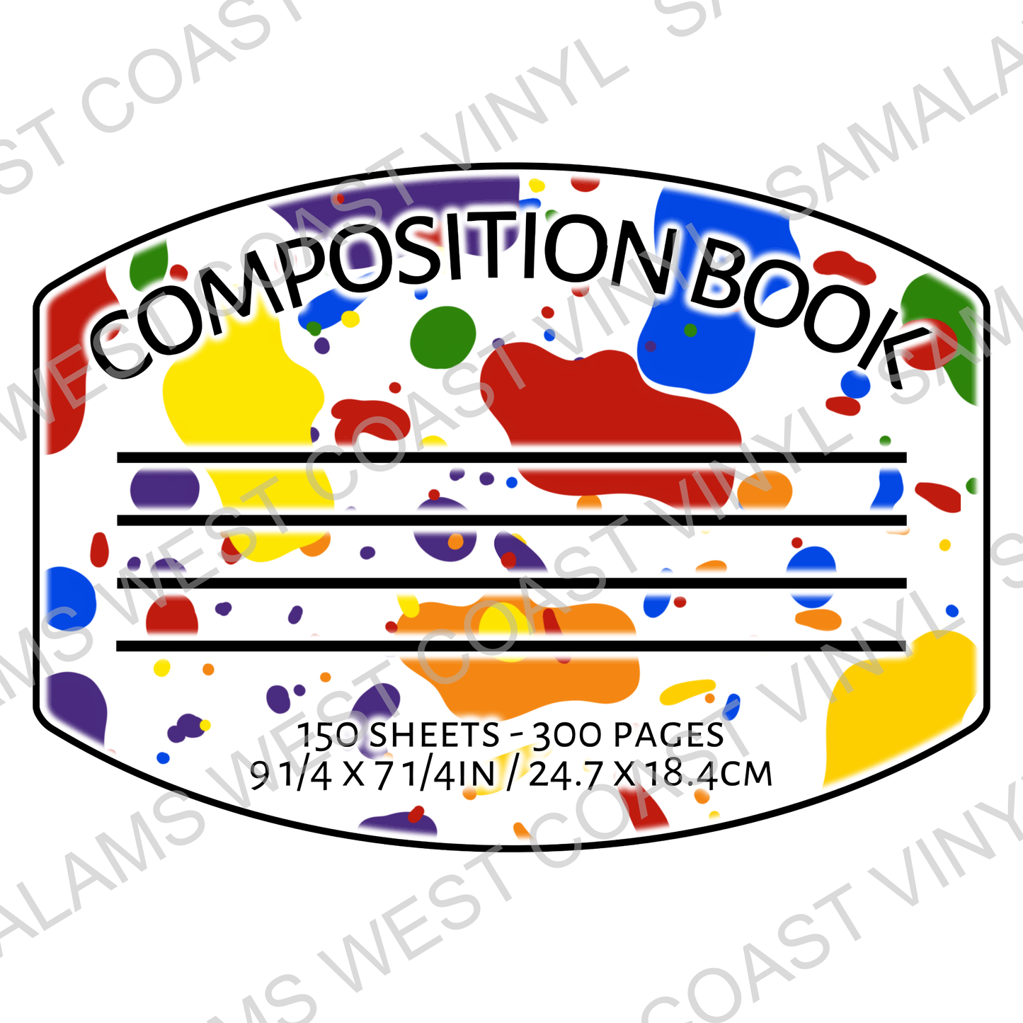Composition Book Labels - Pack 1