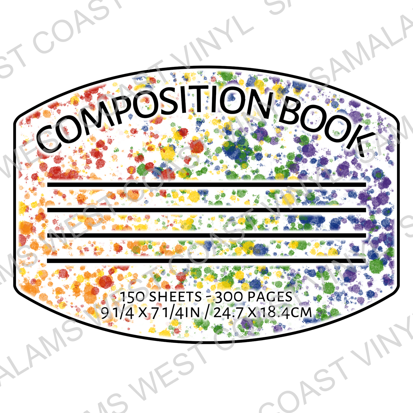 Composition Book Labels - Pack 1