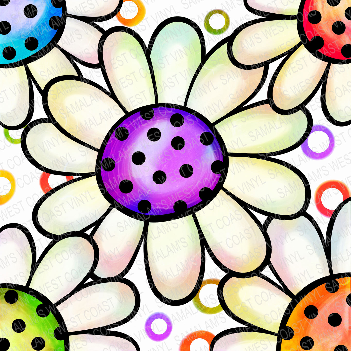 Doodle Daisies - Pack 1 (Not Seamless)