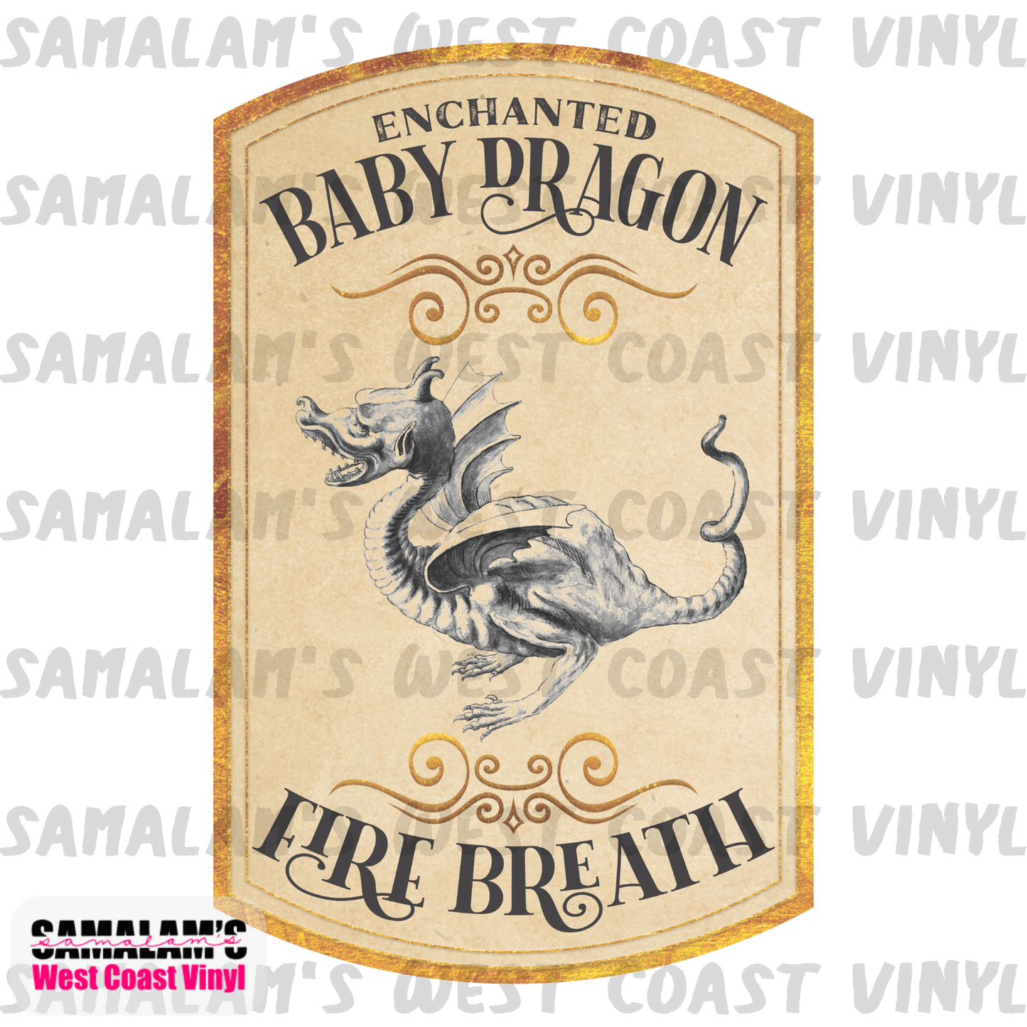 Apothecary Witch - Baby Dragon Fire Breath - Sublimation Transfer