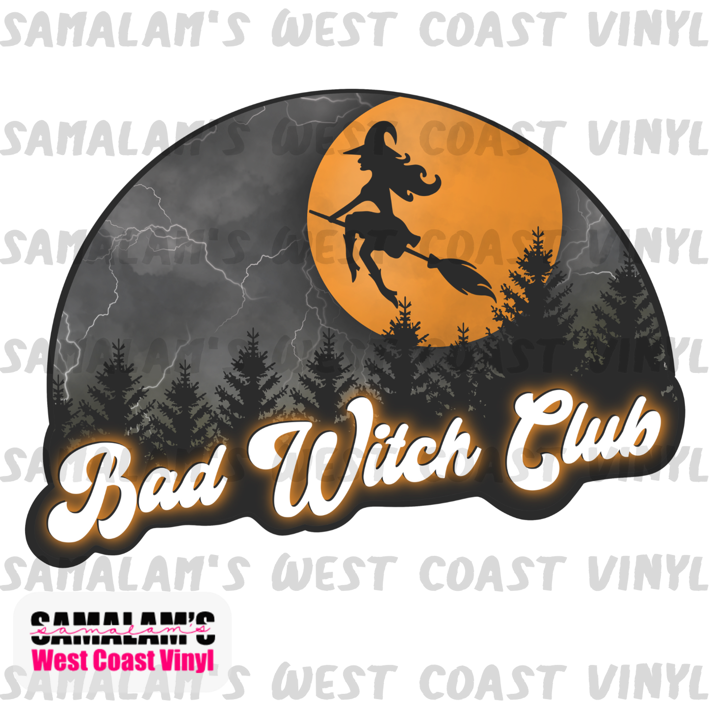 Bad Witch Club - Clear Cast Decal