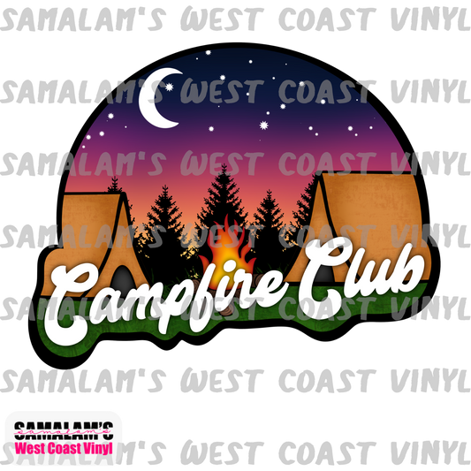 Campfire Club - Clear Cast Decal