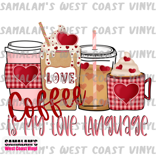 Coffee Is My Love Language - Clear Cast Decal