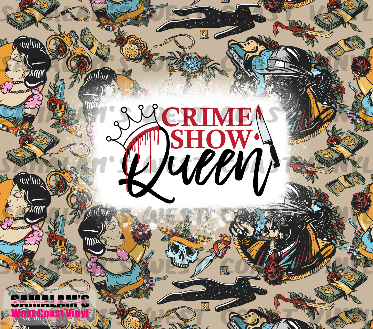 Crime Show Queen - Tumbler Wrap