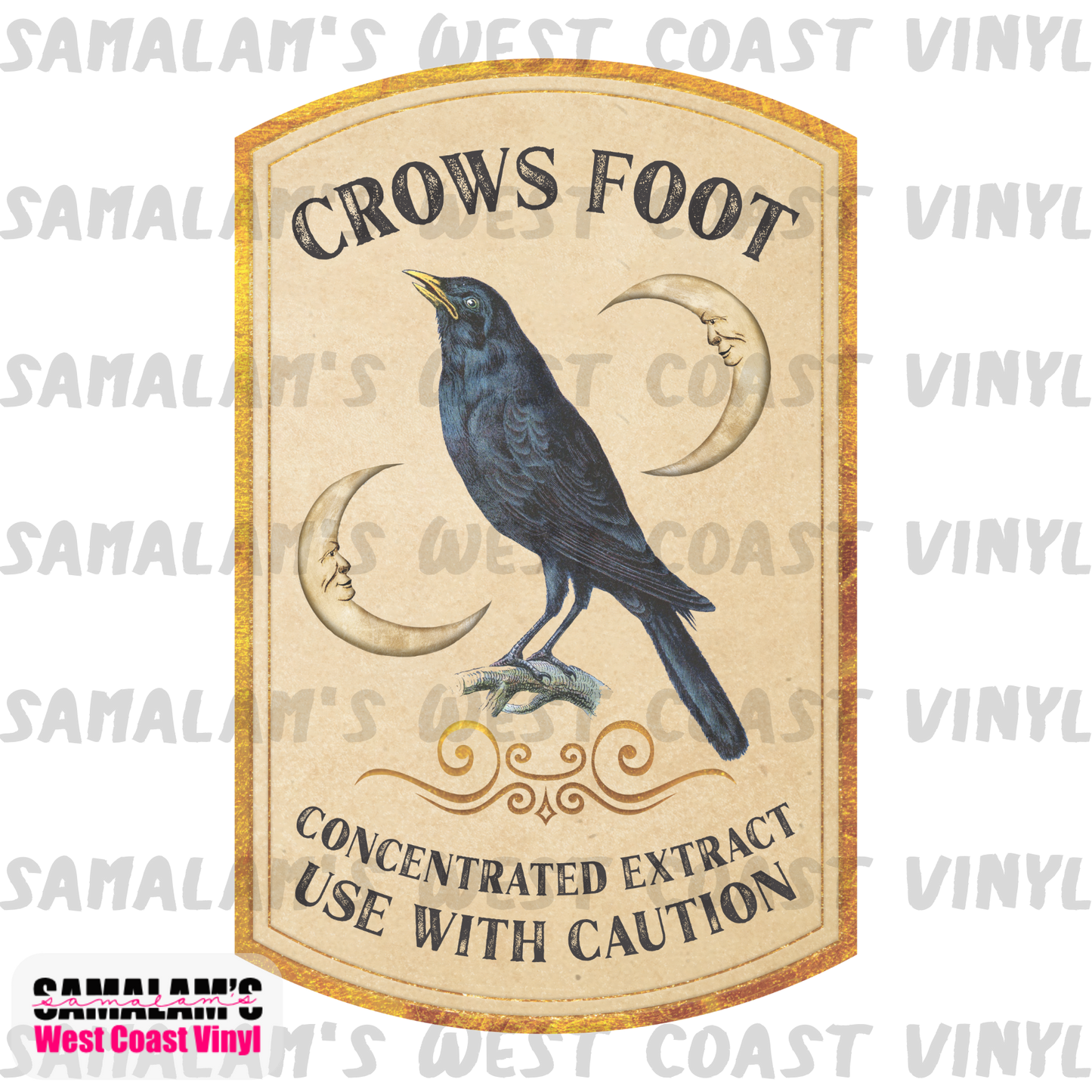 Apothecary Witch - Crows Foot - Sublimation Transfer