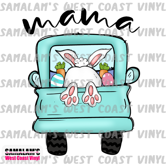 Easter Truck Mama - Clear Cast Decal