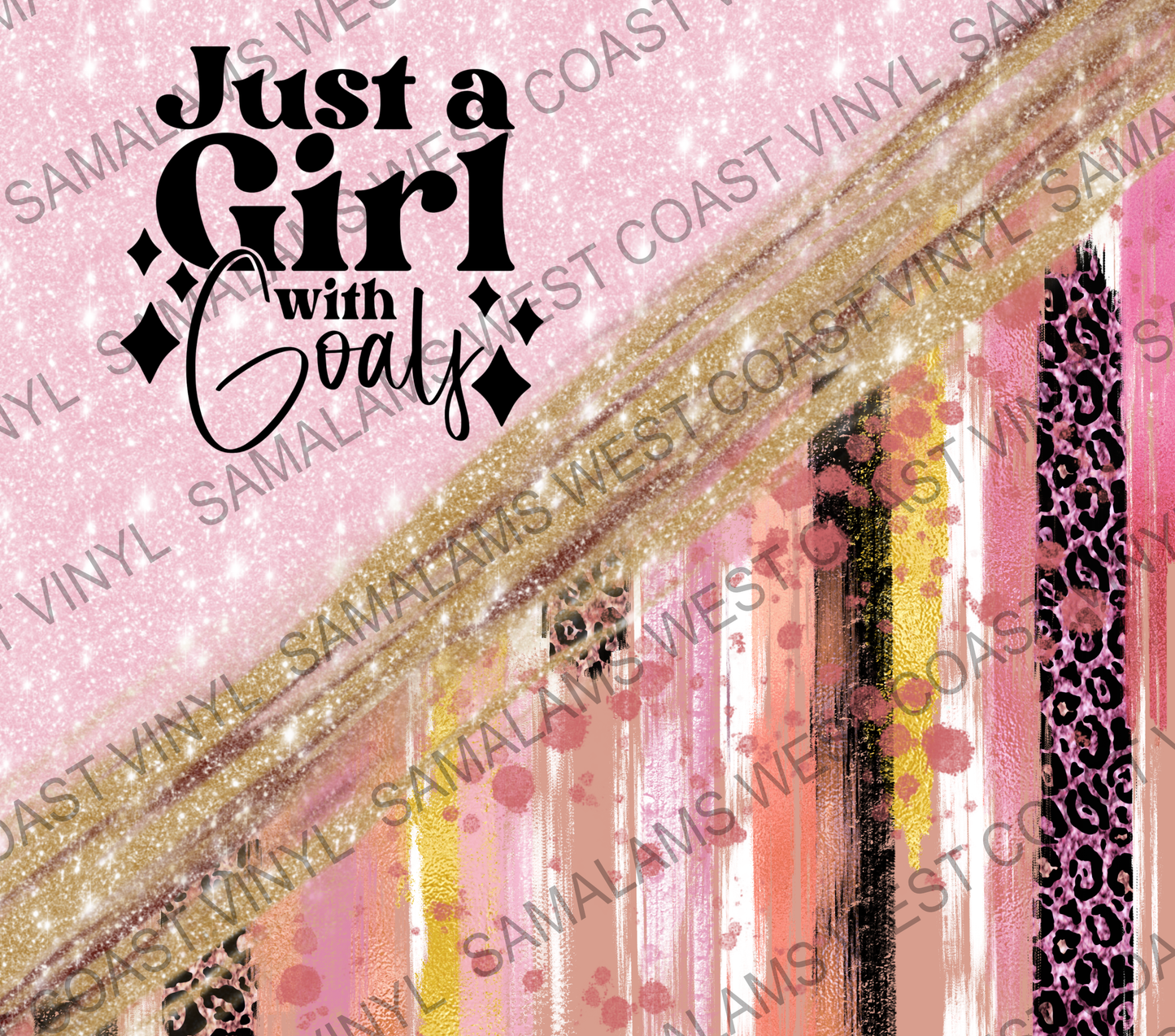 Girl with Goals Distressed - Tumbler Wrap