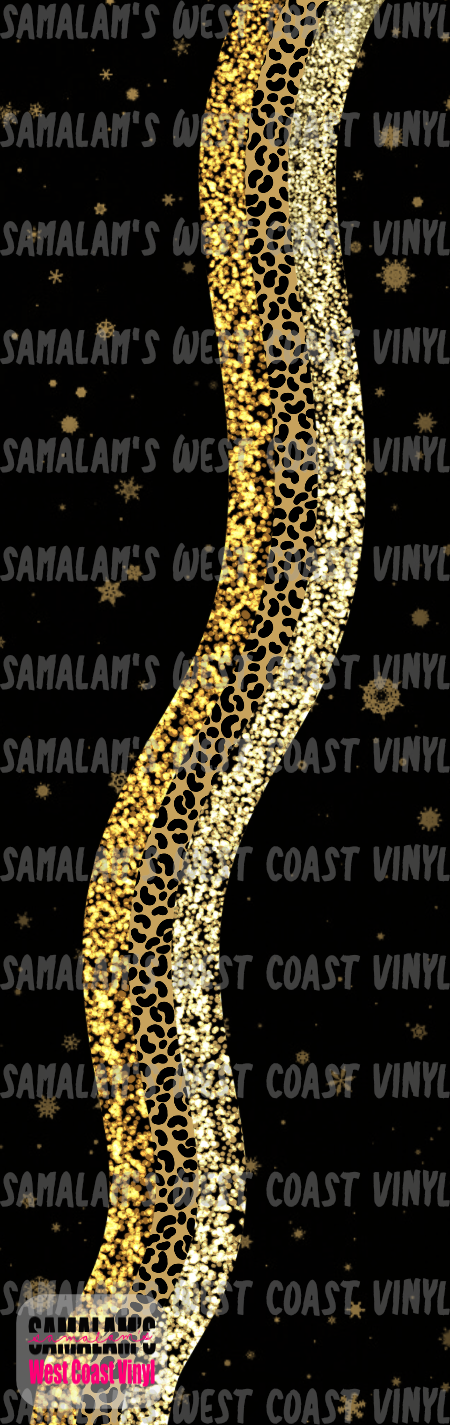 Gold - Leopard Glitter Swirl - Pen Wrap
