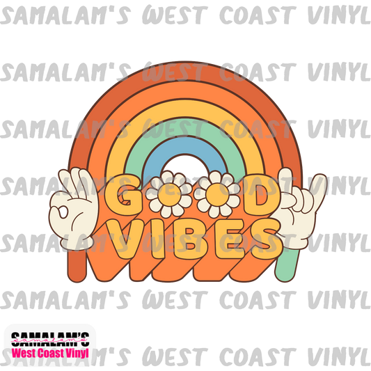 Good Vibes - Clear Cast Decal