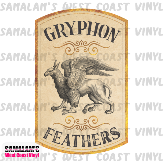 Apothecary Witch - Gryphon Feathers - Sublimation Transfer