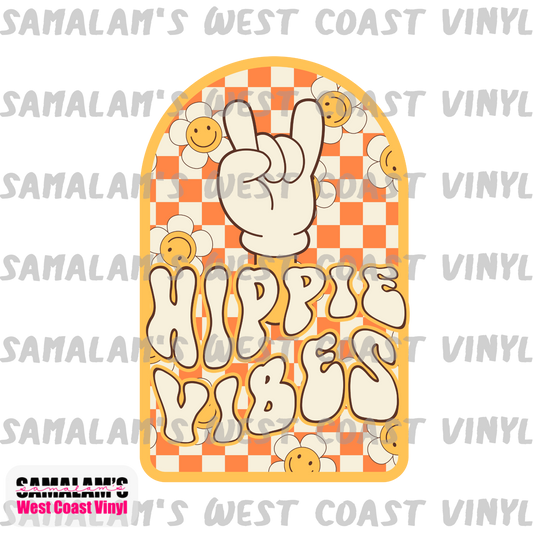 Hippie Vibes - Clear Cast Decal